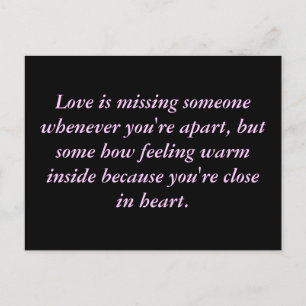Carte postale de relation longue distance