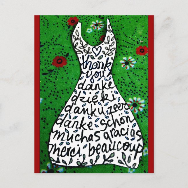 carte postale de remerciement (Devant)