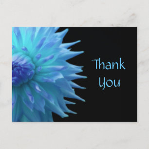 Carte postale de remerciement Blue Jennie sur fond