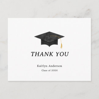 Carte postale de remerciement de remise de diplôme