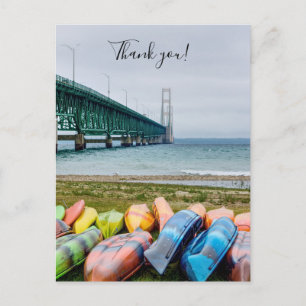 Carte postale de remerciement du pont de Mackinac