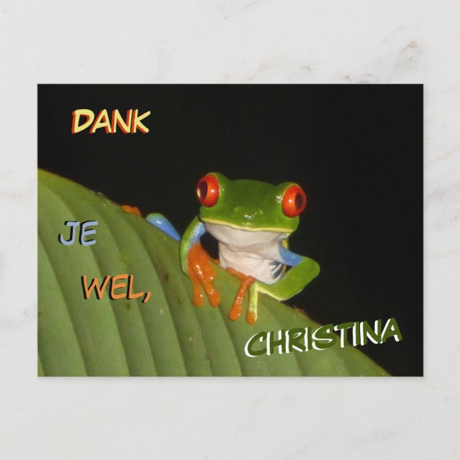 Carte postale de remerciement personnalisée Grenou (Devant)