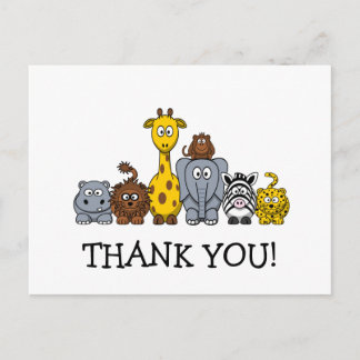 CARTE POSTALE DE REMERCIEMENT POUR BÉBÉ MIGNON