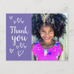 Carte postale de remerciement pour enfants avec ph