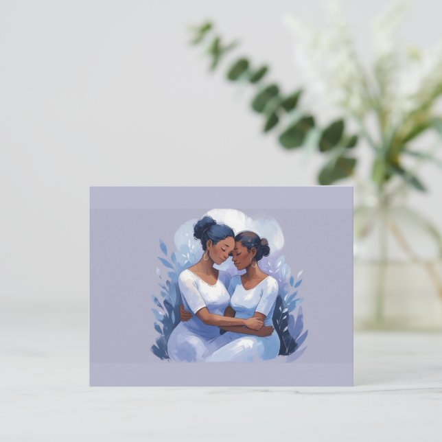 Carte postale de remerciement pour femmes noires (Debout devant)