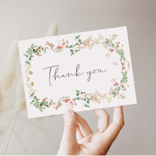 Carte postale de remerciement pour jardin de fleur