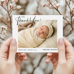 Carte postale de remerciement pour l'annonce de na