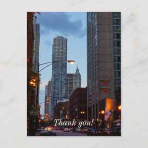 Carte postale de remerciement Scène de rue à Chica