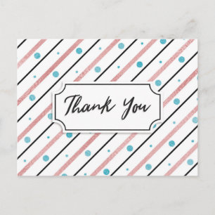 Carte postale de remerciement tendance