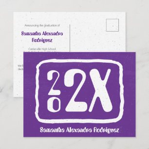 Carte postale de remise de diplôme de classe funky