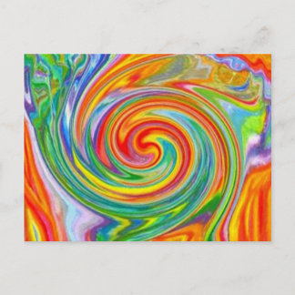 Carte postale de remous de couleur