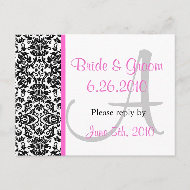 Carte postale de réponse Damas (Devant)