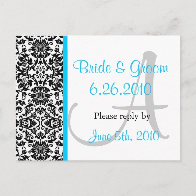 Carte postale de réponse Damas (Devant)