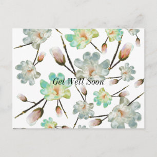 Carte postale de rétablissement Magnolia Pattern