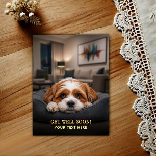 Carte postale de rétablissement pour adorable Shih