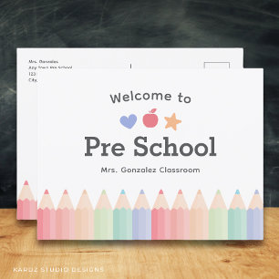 Carte postale de retour à la maternelle