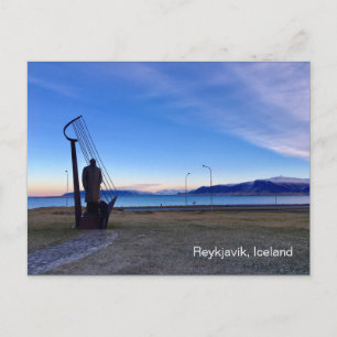 Carte postale de Reykjavik Islande avec l'écriture