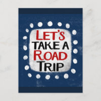 Carte postale de road trip