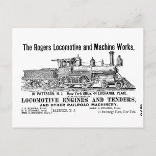 Carte postale de Rogers Locomotive Works
