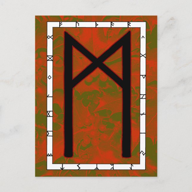 Carte postale de Rune Mannaz - Humanité (Devant)