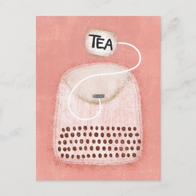 Carte postale de sachet de thé mignon (Devant)