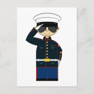 Carte postale de salut NCO US Marine Corp