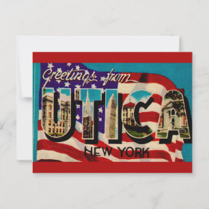 Carte postale de salutation de la vieille Utica da