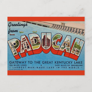 Carte postale de salutation de Paducah KY