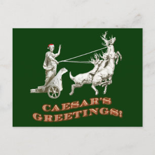 Carte postale de salutations de César
