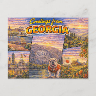 Carte postale de salutations de Géorgie