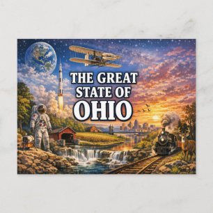 Carte postale de salutations de l'Ohio 