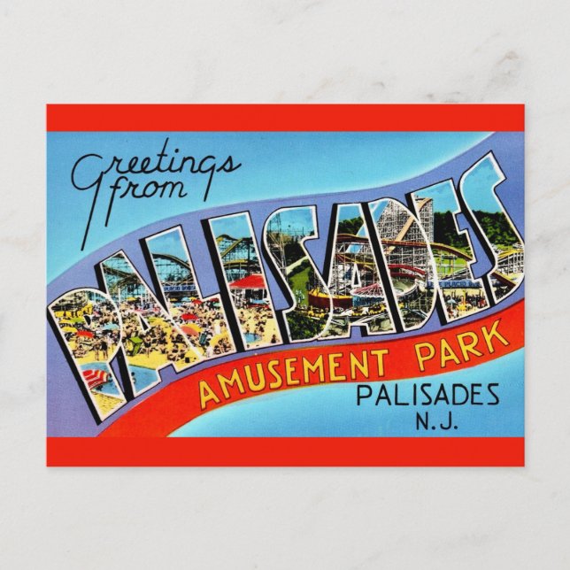 Carte postale de salutations de Palisades NJ (Devant)