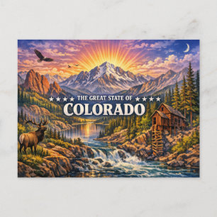 Carte postale de salutations du Colorado