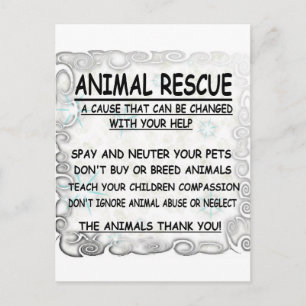 Carte postale de sauvetage animal