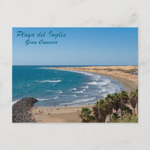 Carte postale de scène de plage de Grande Canarie
