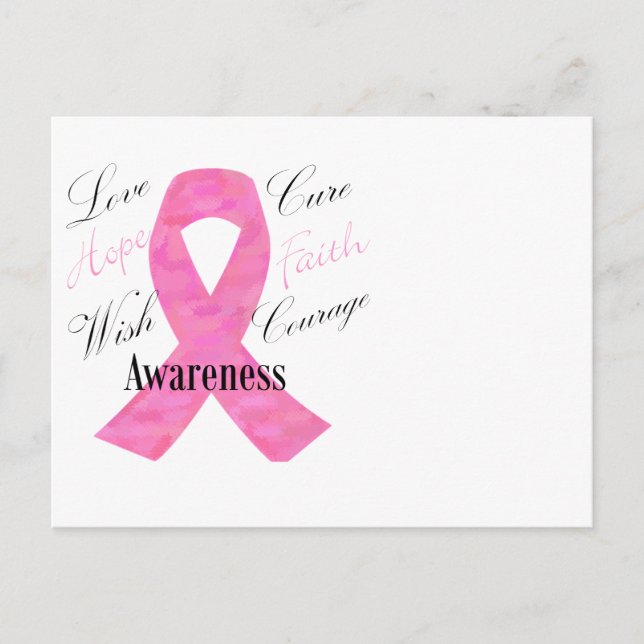 Carte postale de sensibilisation au cancer du sein (Devant)