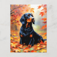 Carte postale de Setter en automne