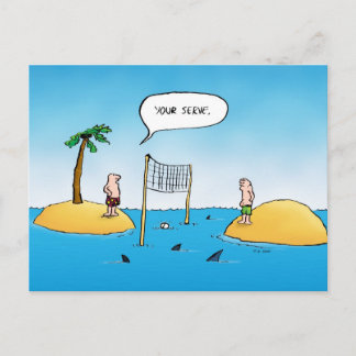 Carte postale de Shark Volleyball drôle