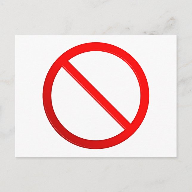 Carte postale de signe non autorisée (Devant)