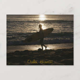 Carte postale de silhouette de surfer