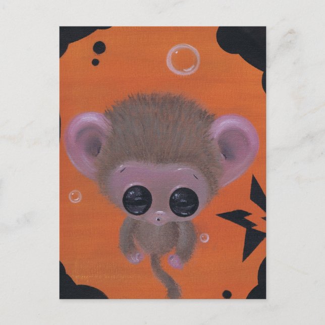 carte postale de singe à bulle (Devant)