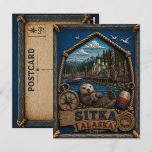 Carte postale de Sitka Alaska Voyage Vintage