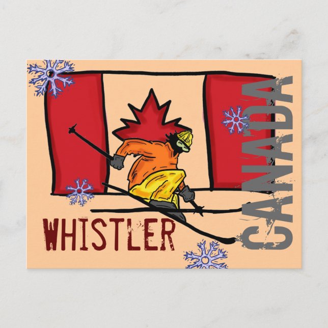 Carte postale de ski Whistler Canada (Devant)