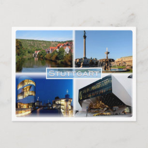 Carte Postale DE Stuttgart - Rivière Neckar - Schlossplatz -