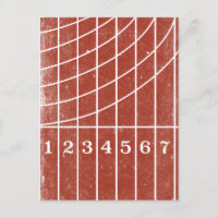 Carte postale de style déprimé Red Runtrack