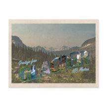 Carte postale de style Vintage Glacier NP