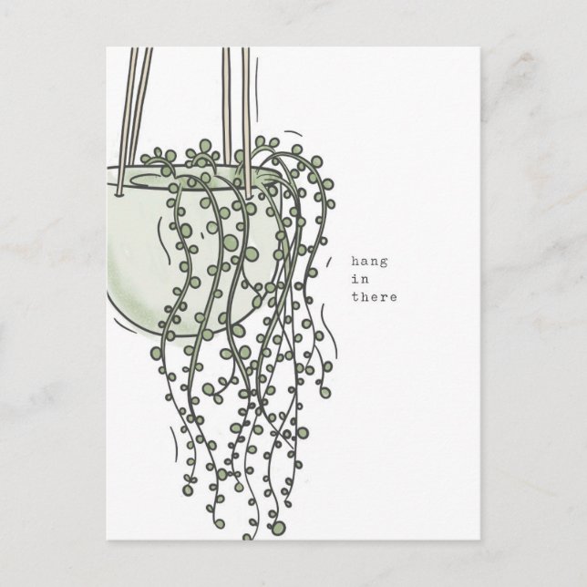 Carte postale de succulente 'Tenir bon' (Devant)