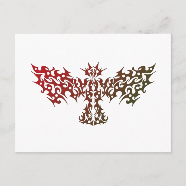 Carte postale de tatouage tribal dragon Bird (Devant)