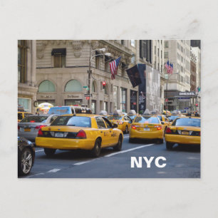 Carte postale de taxi NYC