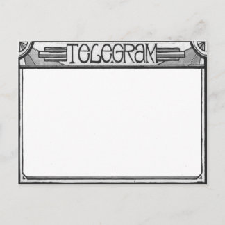 Carte postale de télégramme de Steampunk d'art
